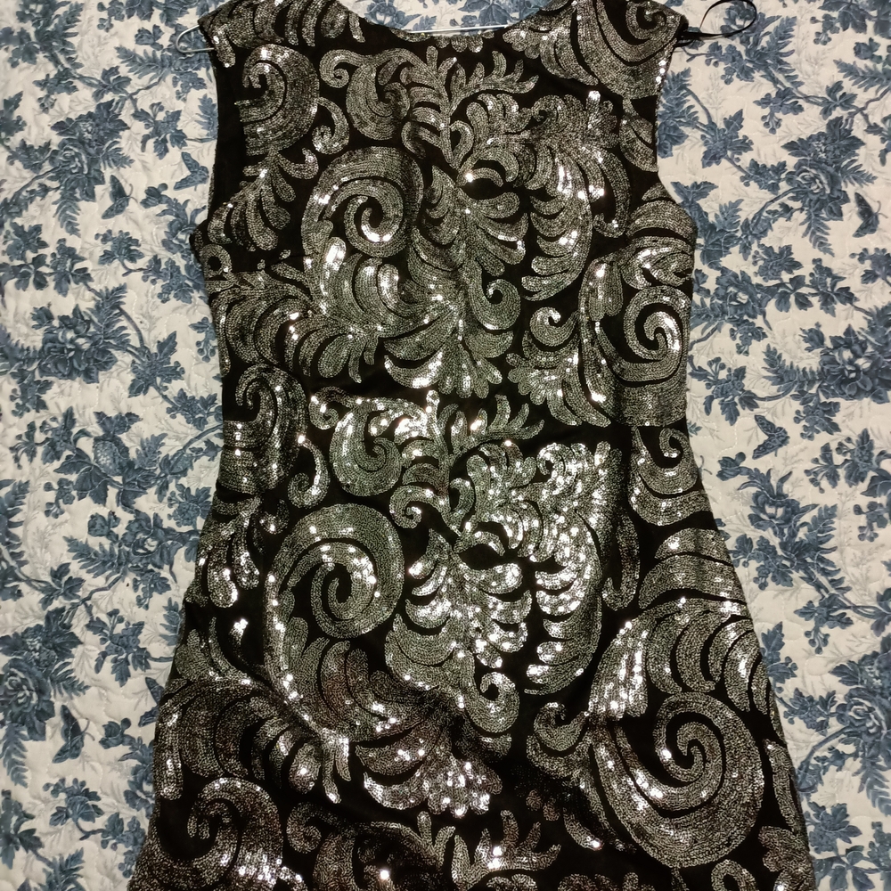 Le Chateau Black Sheath Mini Dress